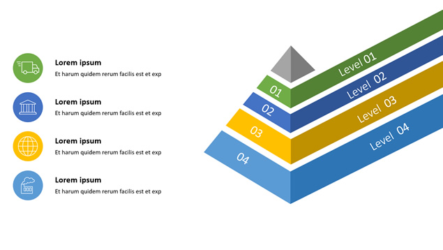 金字塔层级指示图表