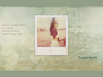 怀旧音乐风泰勒·斯威夫特（Taylor Swift）个人主题ppt模板